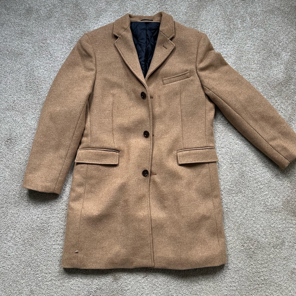NWT J.Crew Ludlow Wool Blend Camel Topcoat Men’s Size 42 | $298 Retail